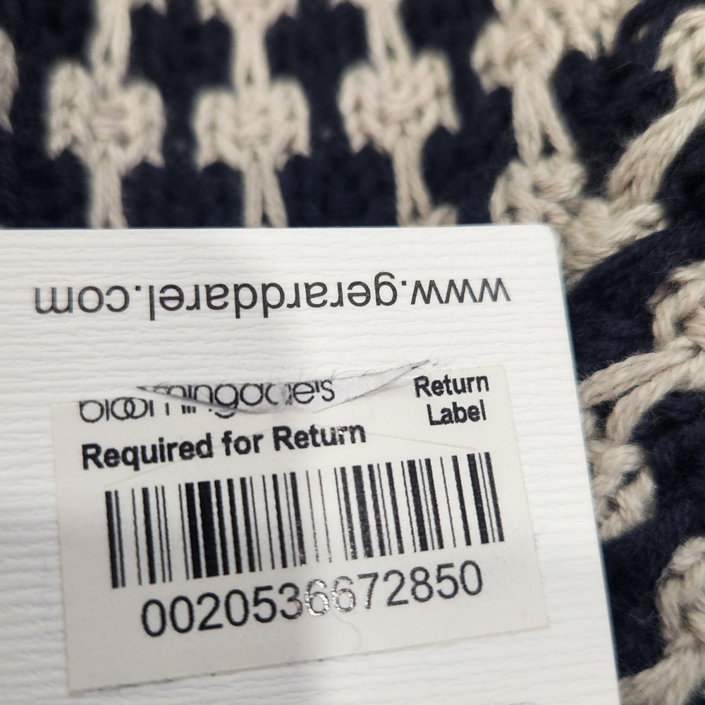 Gerard Darel Navy and White Patterned Cardigan Size 1 - Picture 13 of 15